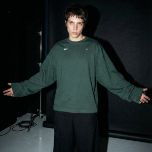 Camiseta manga larga Star on fire - Green