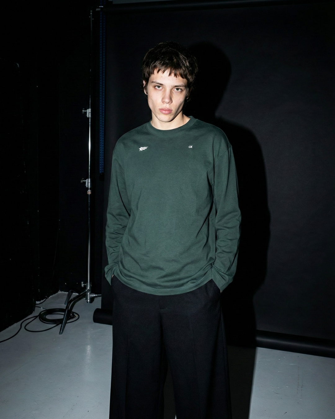 Camiseta manga larga Star on fire - Green - Imagen 4